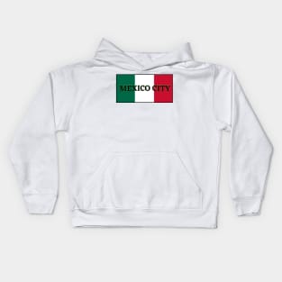 Mexico City in Mexican Flag Colors Kids Hoodie